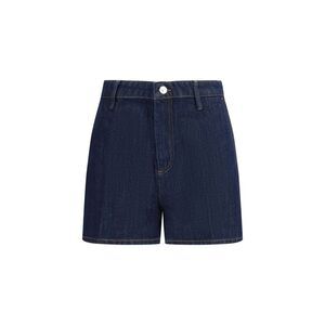 7FOR Blue Cotton Bermuda Women's Shorts